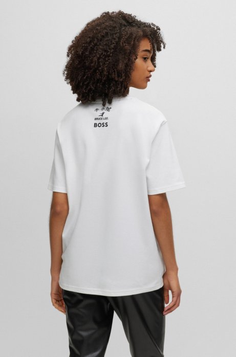 Hugo Boss Boss X Bruce Lee Gender-neutral T-shirt With Special Artwork In White