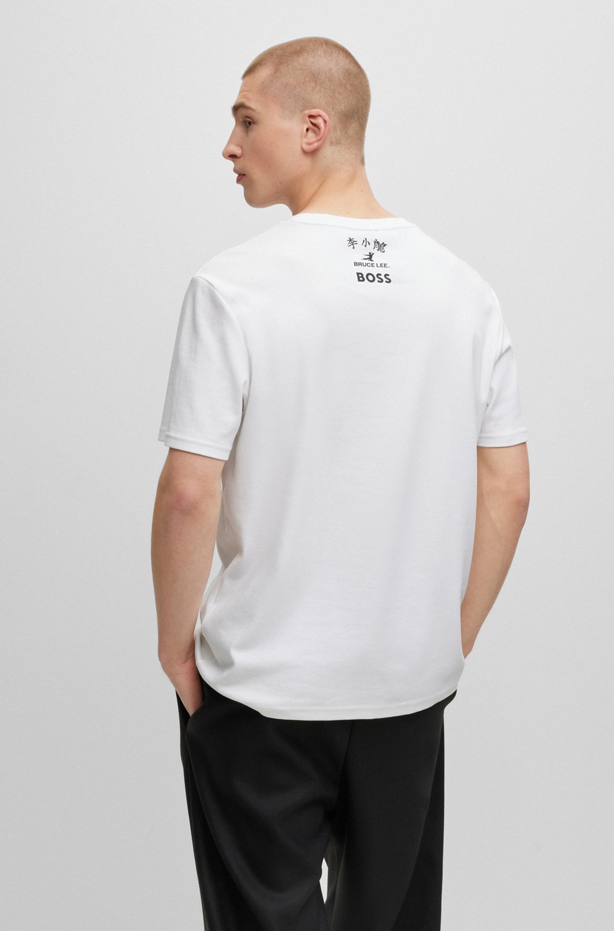 Articulatie insluiten Baffle BOSS - BOSS x Bruce Lee genderneutraal T-shirt met foto-artwork