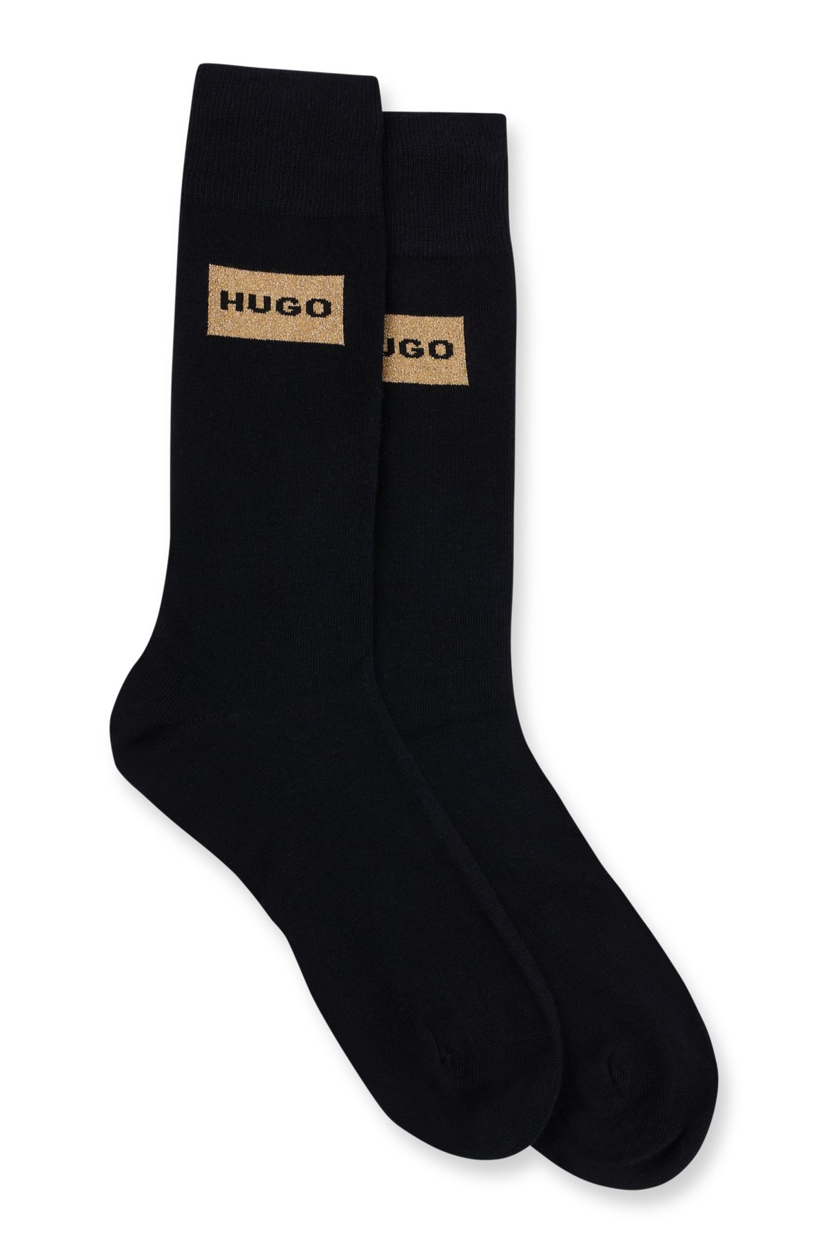 Metallic-logo stretch-cotton socks and trunks gift set, Black