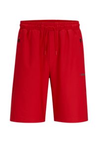 Shorts med regular fit og dekorativt reflekterende mønster, Rød