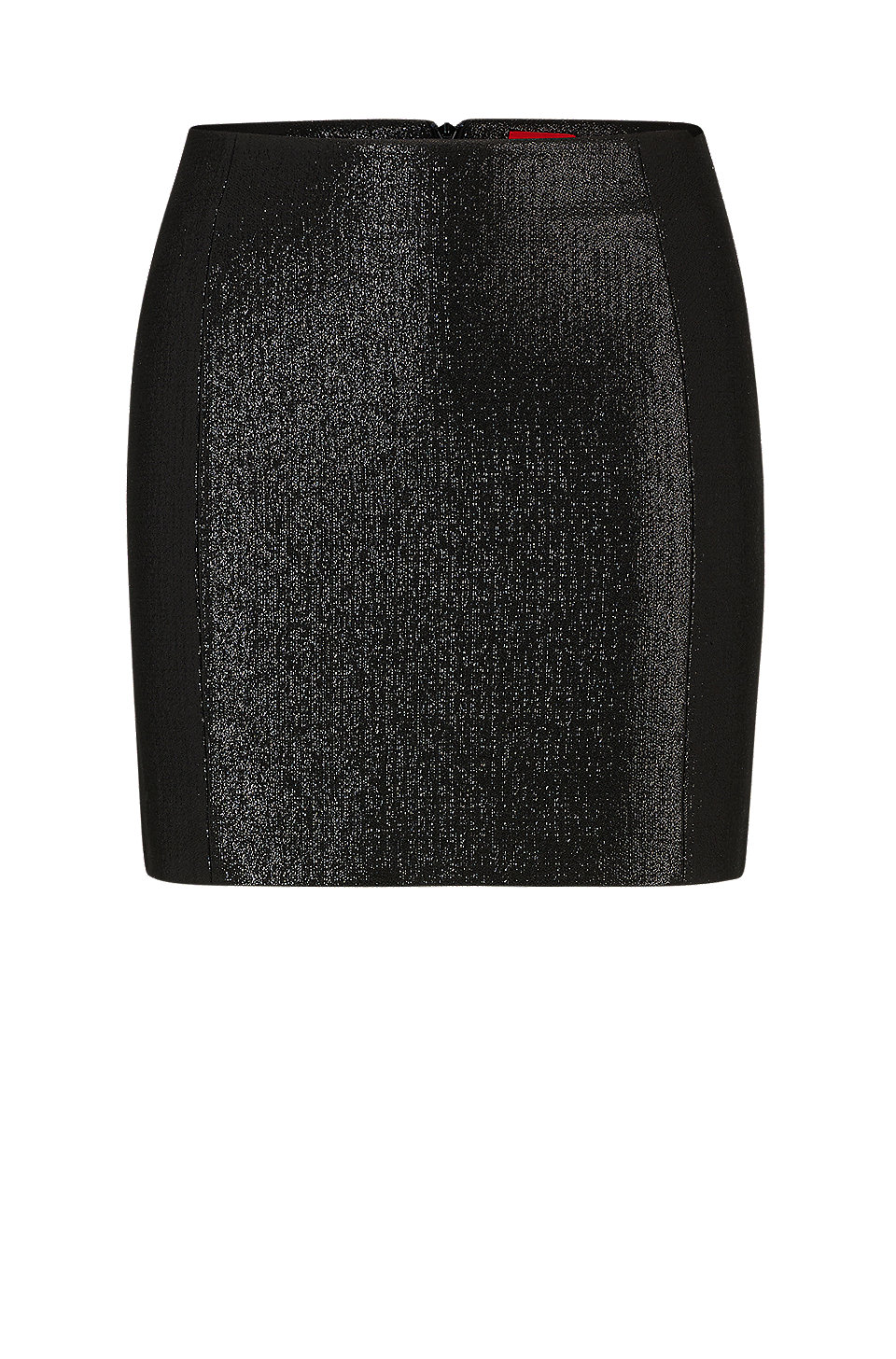 HUGO - Slim-fit mini skirt in glitter-effect fabric