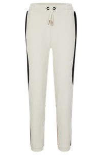 BOSS x Alica Schmidt relaxed-fit tracksuit bottoms with contrasts, White