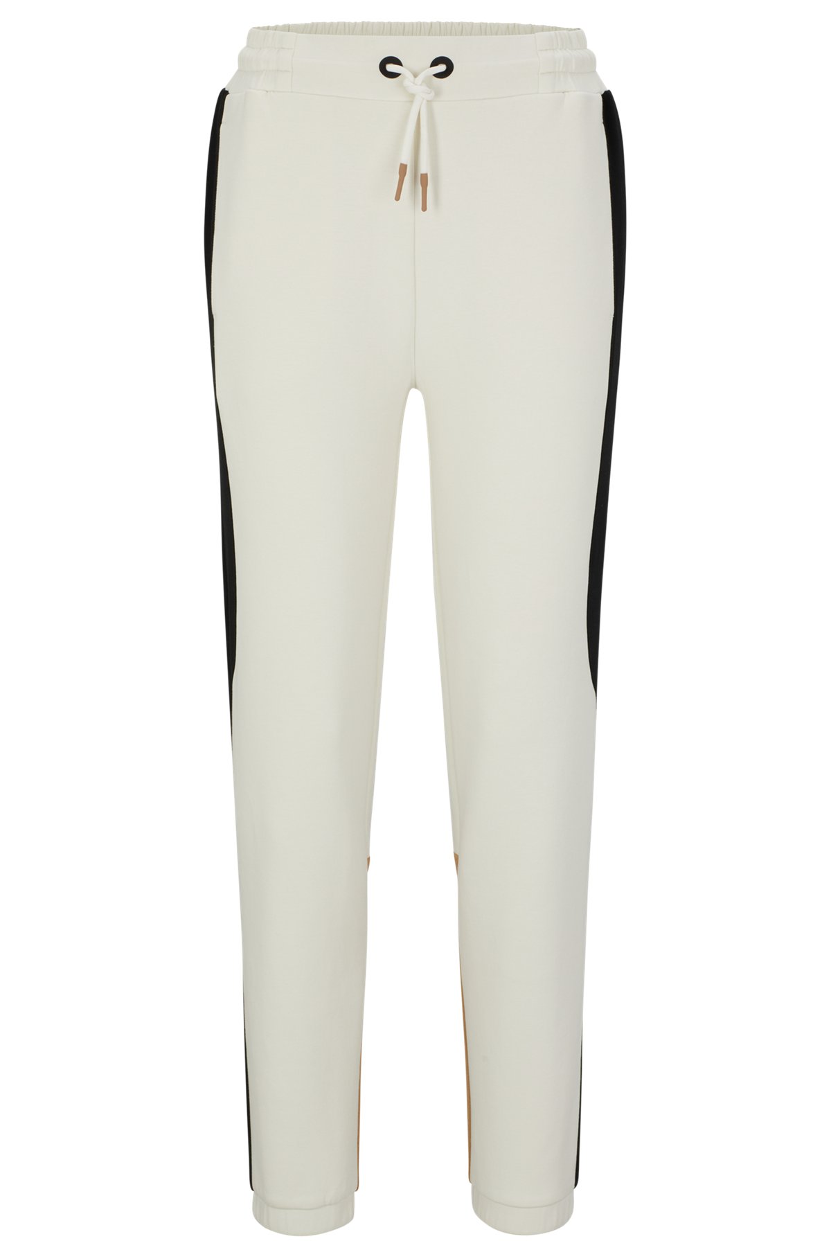 BOSS x Alica Schmidt relaxed fit tracksuit-bukser med kontrastfarver, Hvid