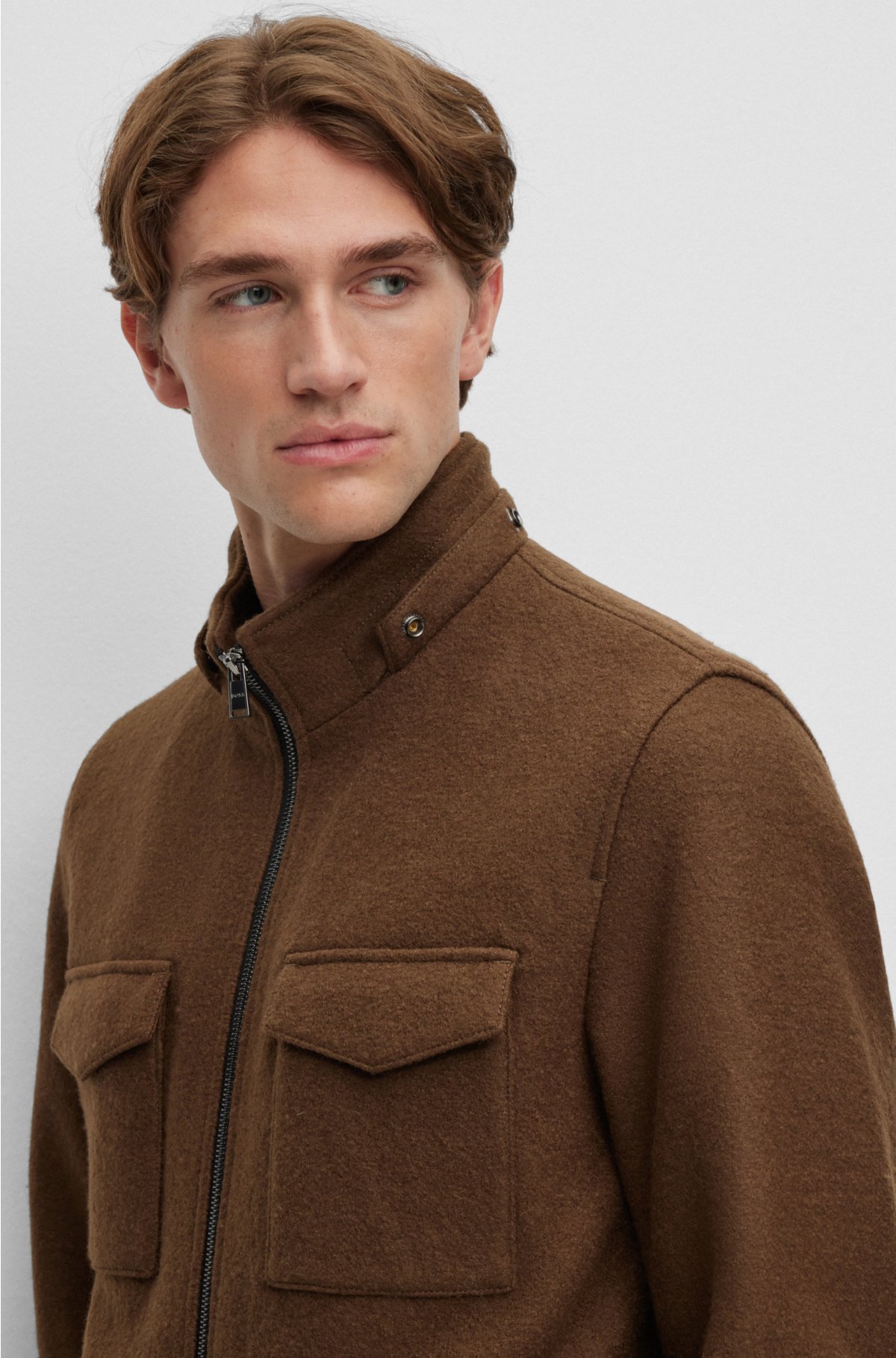 Monogram Embossed Leather And Wool Blouson - Men - Ready-to-Wear