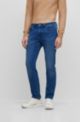 Slim-fit jeans in blue stretch denim, Blue