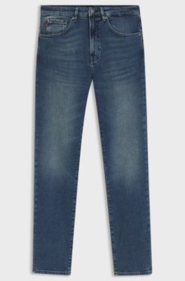 Regular-fit Maine-jeans van comfortabel blauw stretchdenim, Blauw