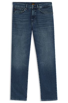 Maine Regular-fit jeans in mid-blue comfort-stretch denim