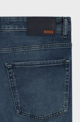 Regular-fit Maine-jeans van comfortabel blauw stretchdenim, Blauw