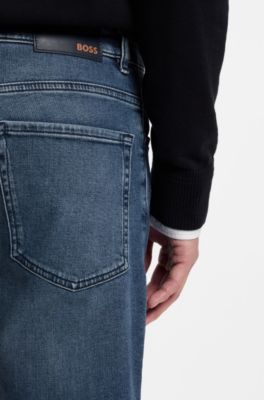 Maine regular-fit jeans in blue comfort-stretch denim, Blue