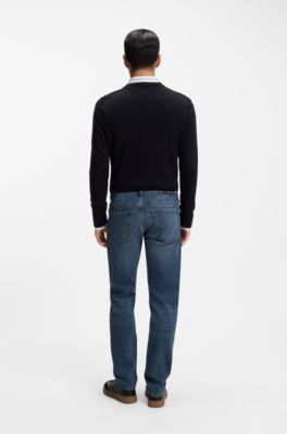 Maine regular-fit jeans in blue comfort-stretch denim, Blue