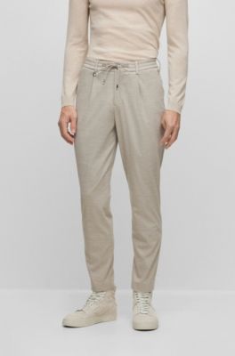 Pantalon Hugo Boss Homme – Décontracté Plissé, Rouge Brique, Taille 32 (IT 48), Neuf Avec étiquettes