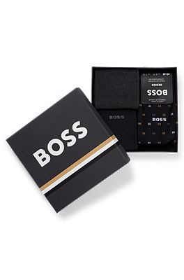 BOSS - Three-pack of socks - Gift in set cotton blend a
