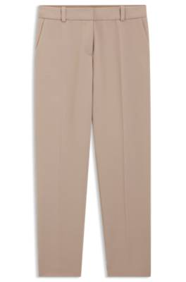 Slim-fit trousers with slit hems 1