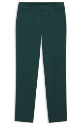 Slim-fit trousers with slit hems 1