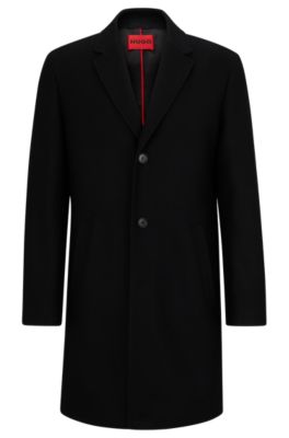 HUGO Wool blend coat with ivory nut buttons