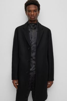 HUGO - Mantel aus Woll-Mix mit Steinnuss-Knöpfen 