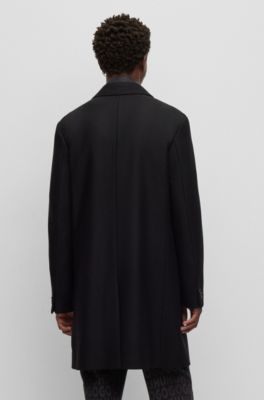 HUGO - Mantel aus Woll-Mix mit Steinnuss-Knöpfen 