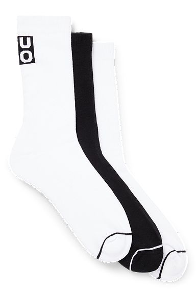 Paquete de 3 pares de calcetines, Blanco / Negro