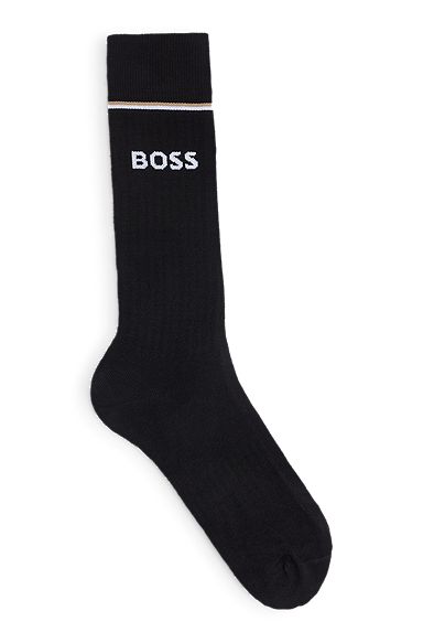 Regular-length socks with branded golf balls - gift set, Black