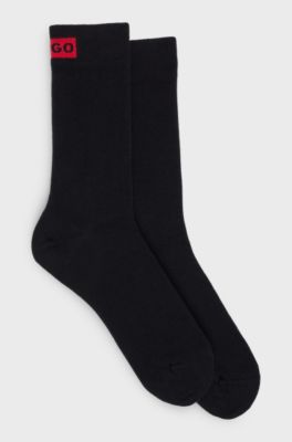 Two-pack of regular-length socks with logo detail, Black