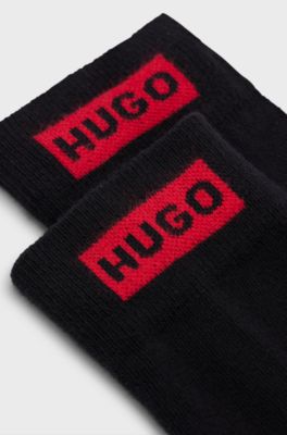 Two-pack of regular-length socks with logo detail, Black