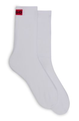 Two-pack of regular-length socks with logo detail, White