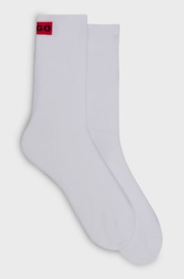 Two-pack of regular-length socks with logo detail, White