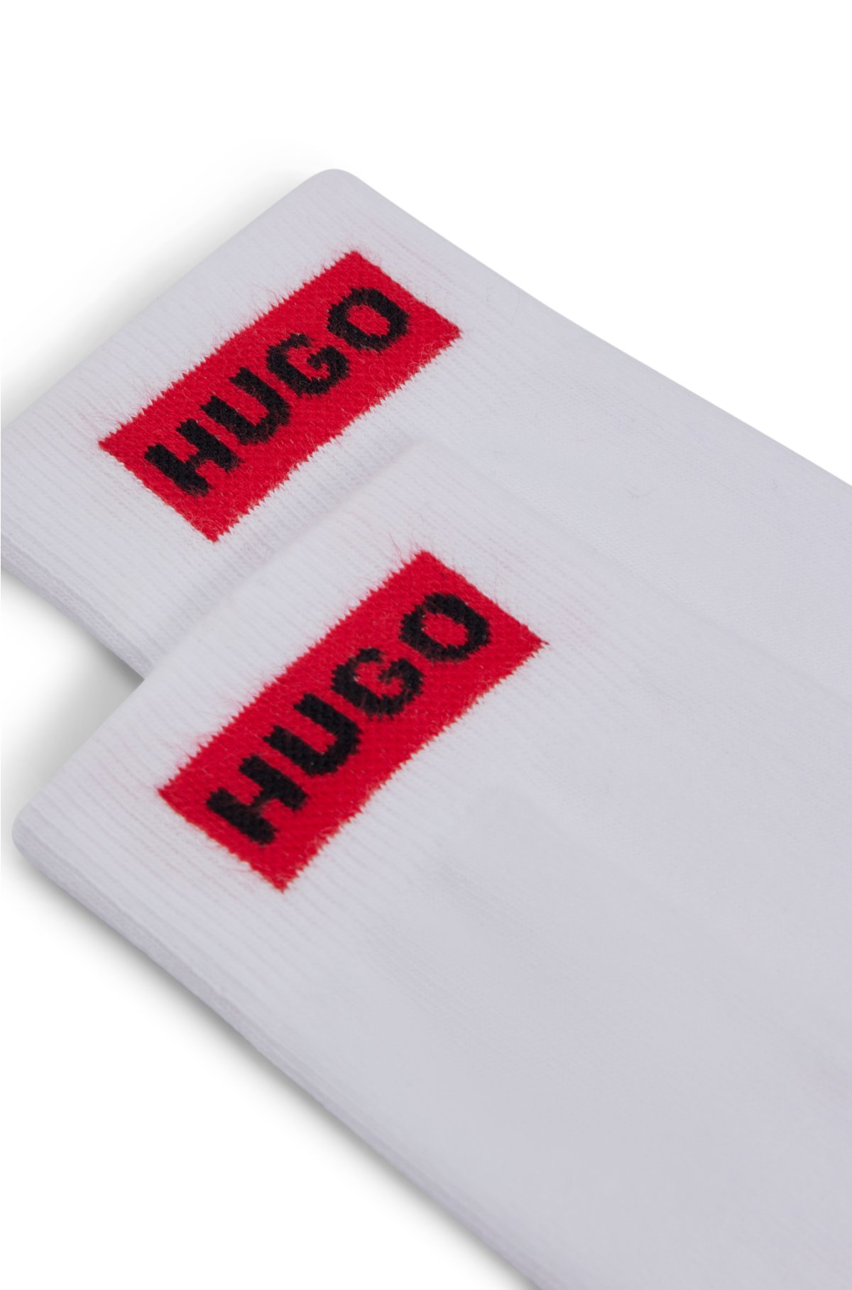 Two-pack of regular-length socks with logo detail, White