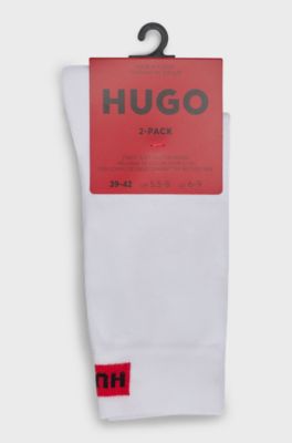 Two-pack of regular-length socks with logo detail, White