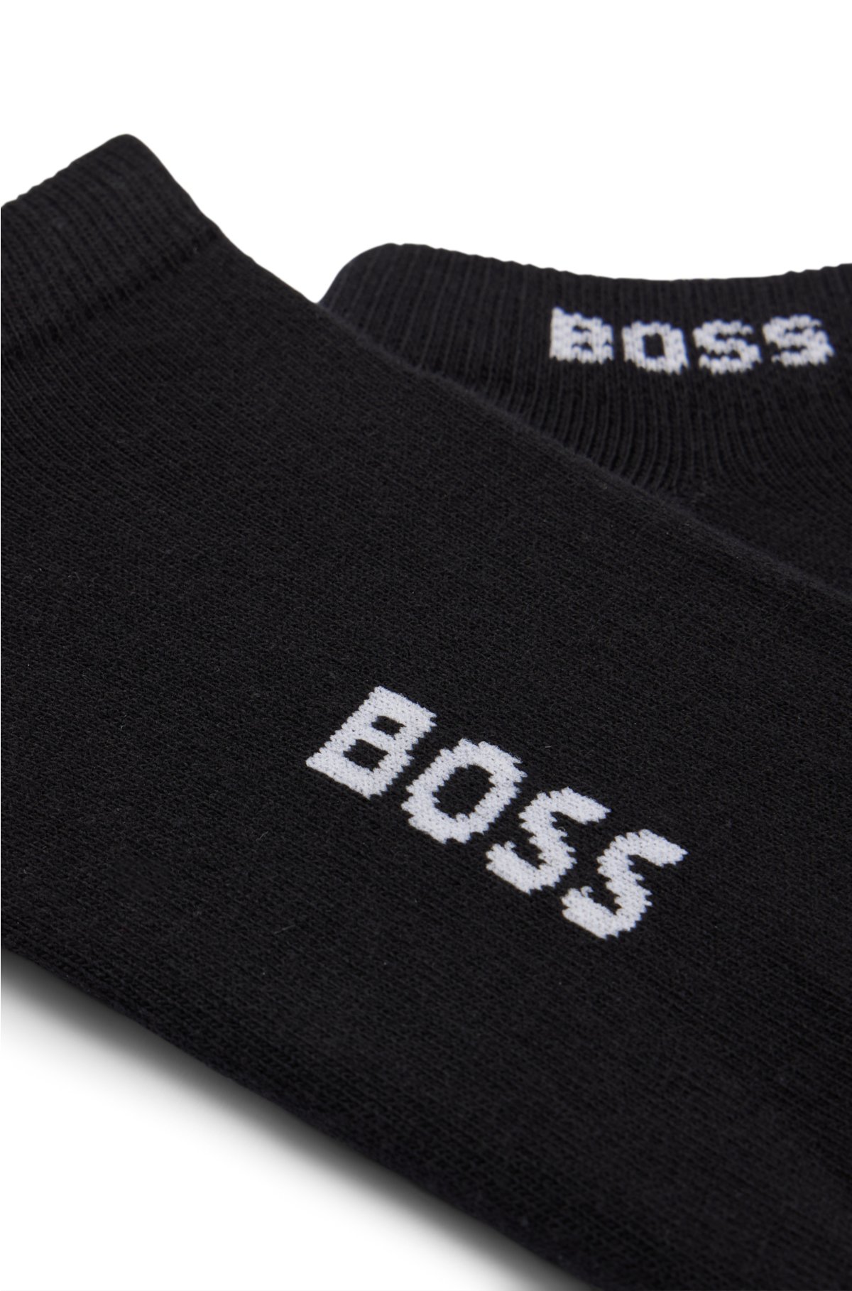 Two-pack of cotton-blend ankle-length socks, Black