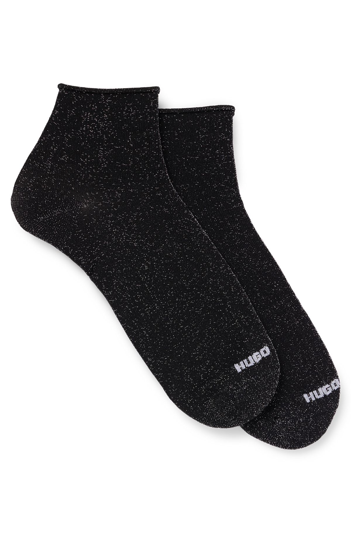 Two-pack of socks with metallised fibres, Black