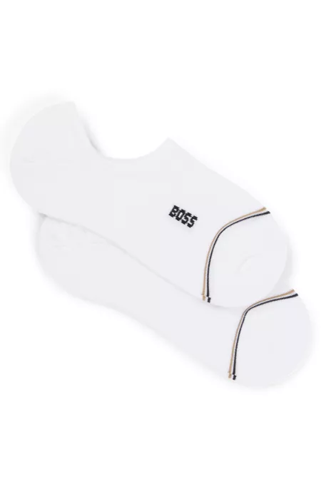 Two-pack of ankle-length socks with branding