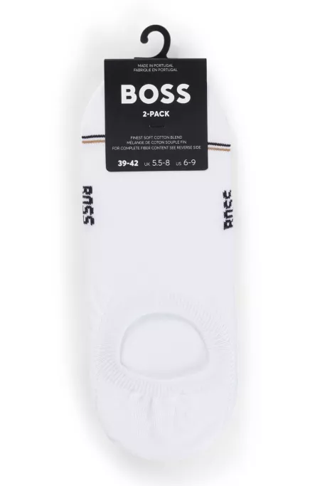 Two-pack of ankle-length socks with branding