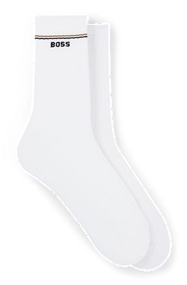 Two-pack of quarter-length socks with logo details