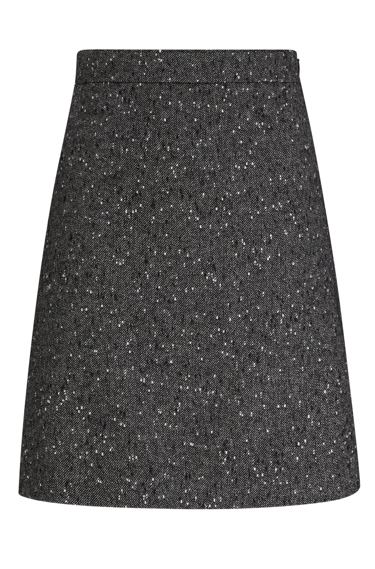 BOSS - A-line regular-fit skirt in structured tweed