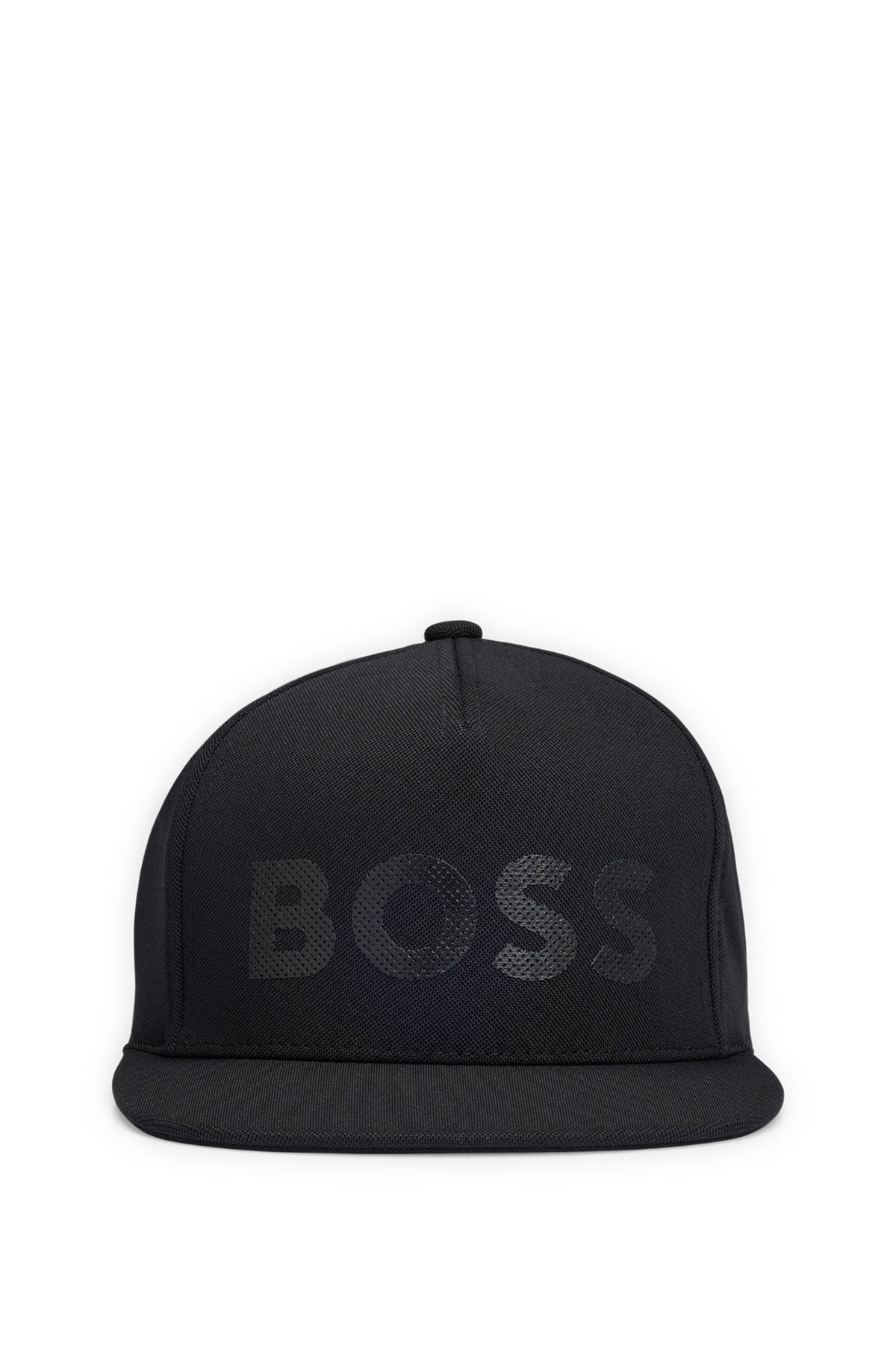 BOSS - Perforated-logo cap in honeycomb piqué