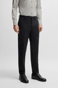 Pantalon Slim Fit en jersey stretch performant, Noir