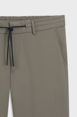 Dressletic slim-fit broek van wasbare stretchjersey, Groen