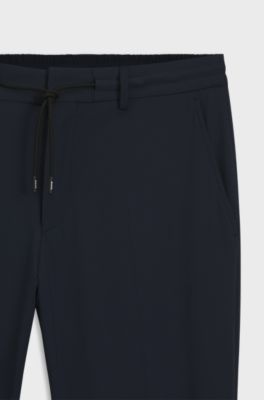 Slim-Fit Hose aus Performance-Stretch-Jersey, Dunkelblau