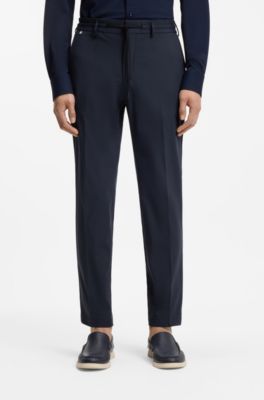 Pantalon Slim en jersey stretch lavable, Bleu fonc&eacute;