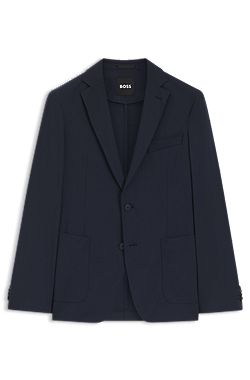 Slim-fit jacket in performance-stretch jersey