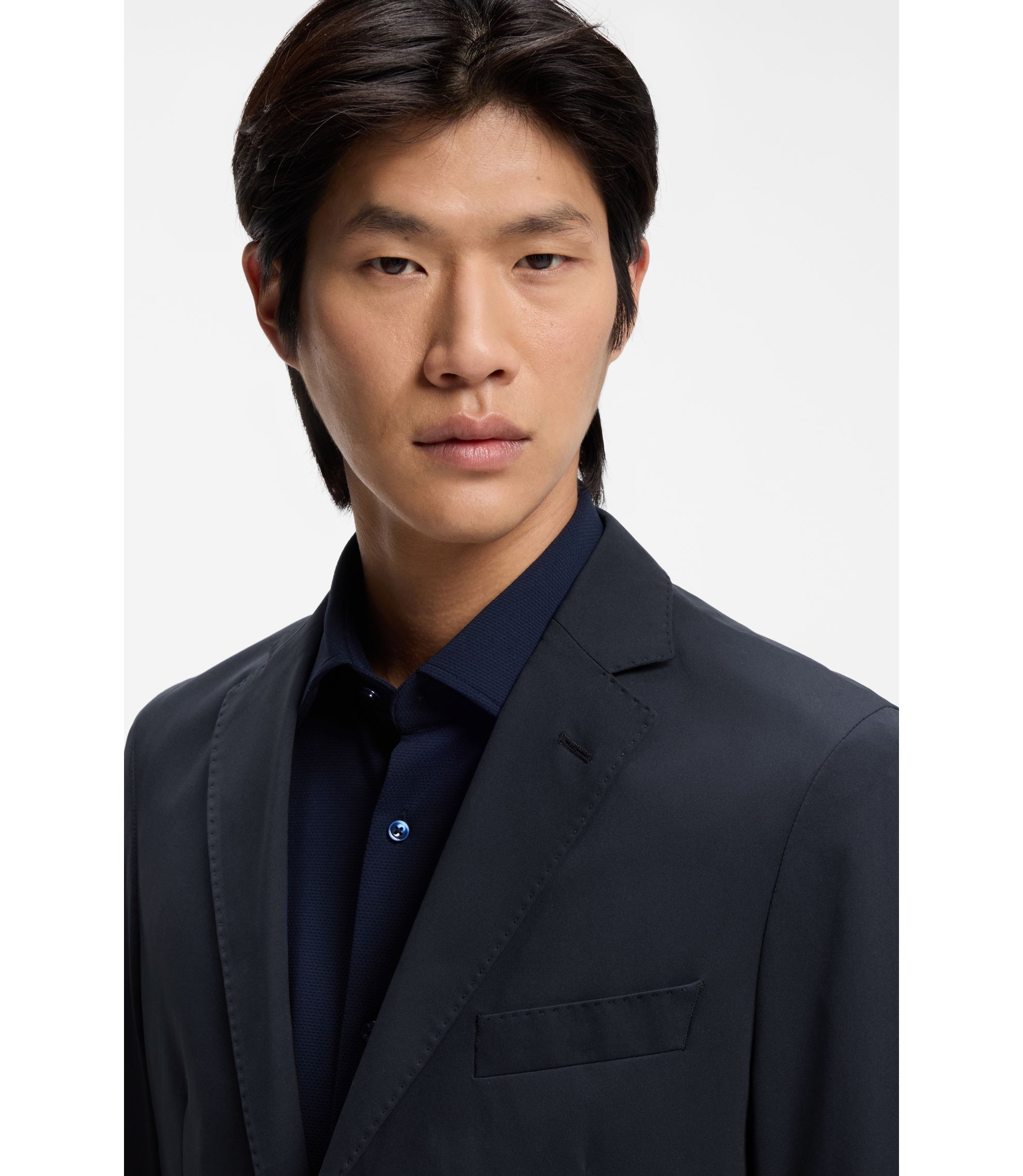 未使用級 現行BOSS パフォーマンスストレッチジャージージャケット 洗える L BOSS - スリムフィットジャケット パフォーマンスストレッチジャージー