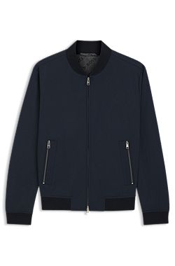 Slim-fit jacket in performance-stretch jersey