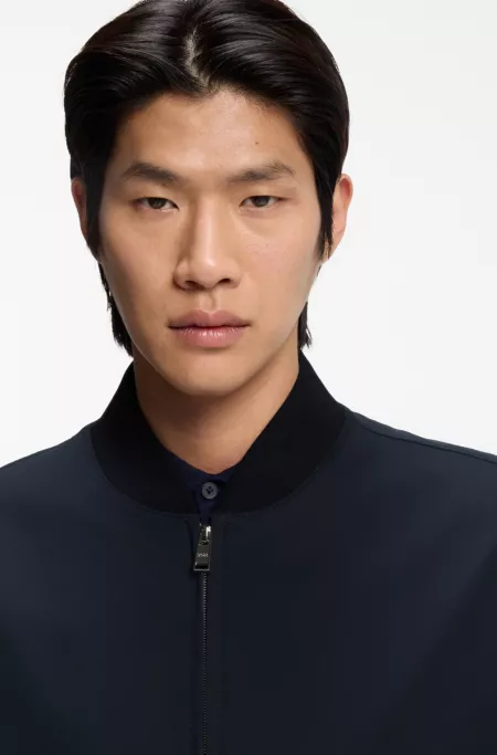 Slim-fit jacket in performance-stretch jersey