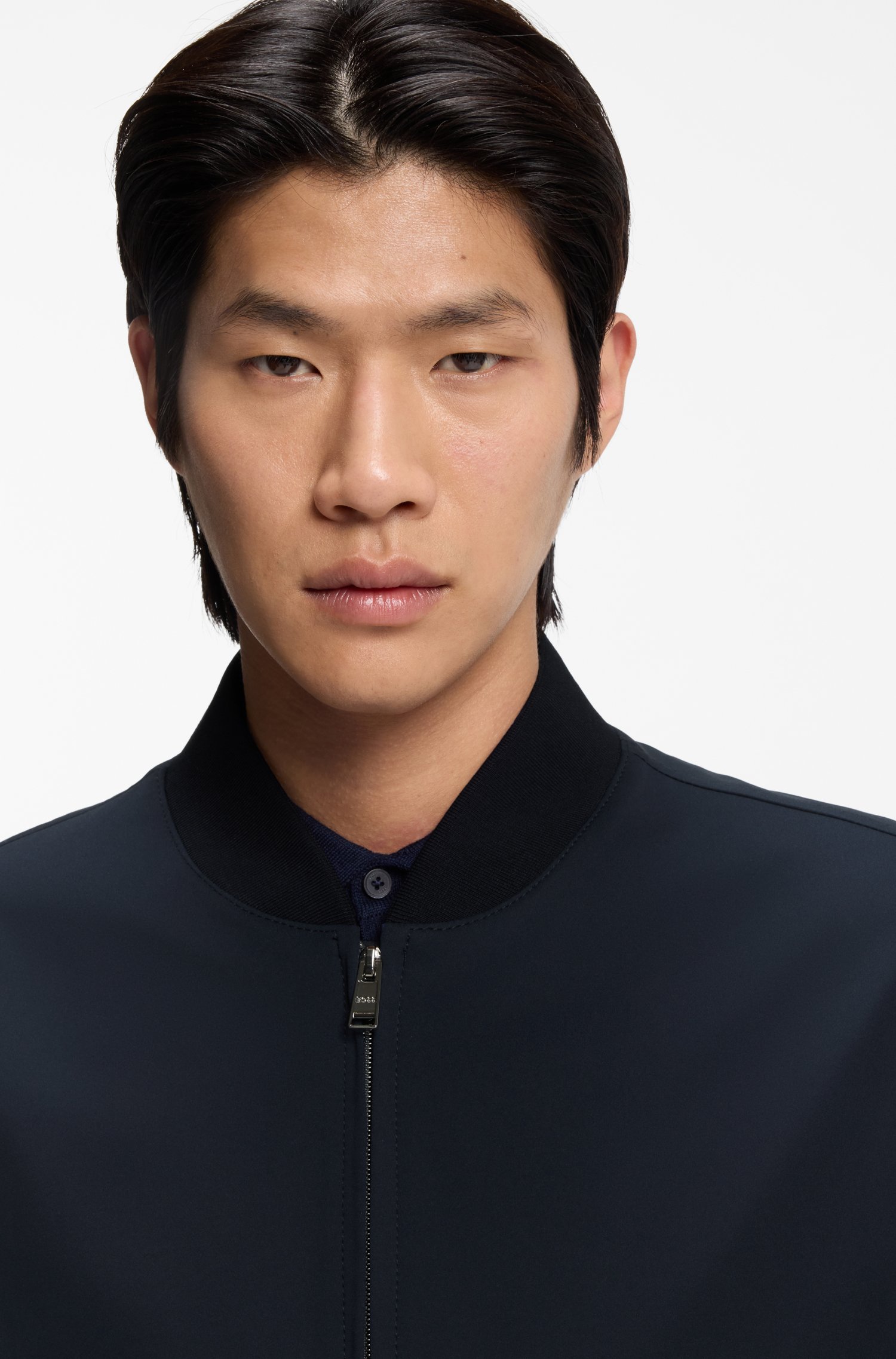 Boss Slim-fit jacket in performance-stretch jersey jackor herr – bild 3