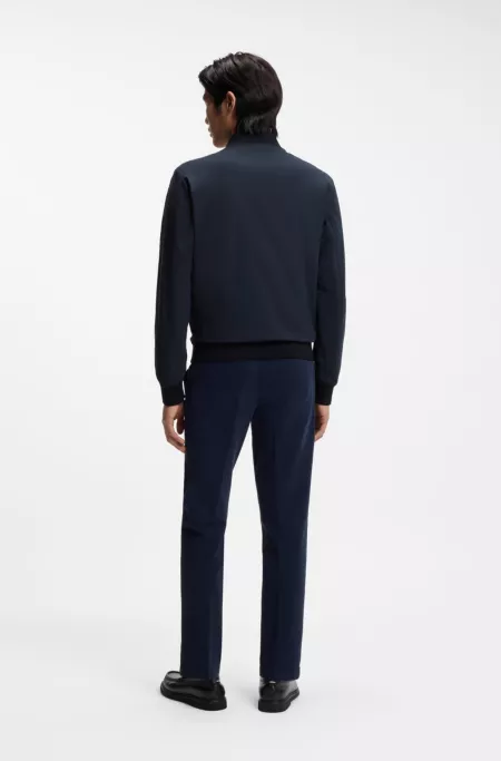 Slim-fit jacket in performance-stretch jersey