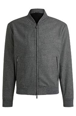 Slim-fit jacket with two-way front zip