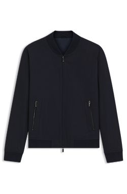 Slim-fit jacket with two-way front zip