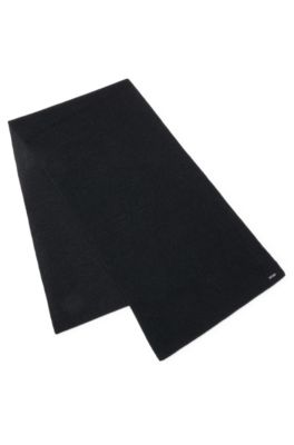 Glittery-effect beanie hat and scarf gift set, Black