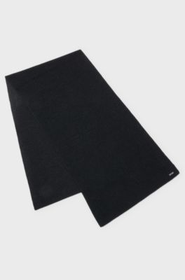 Coffret cadeau avec bonnet et &eacute;charpe effet brillant, Noir